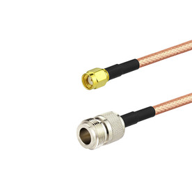 Пигтейл кабел RG400 0.5м N-тип женски към RP-SMA конектор