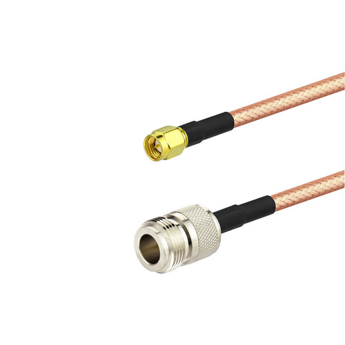 Пигтейл кабел RG400 0.5м N-тип женски към SMA мъжки конектор
